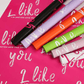 I like you Neon Colors Flower Wrapping Paper (20 sheets/bag) - Elegant Supply