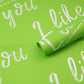 I like you Neon Colors Flower Wrapping Paper (20 sheets/bag) - Elegant Supply