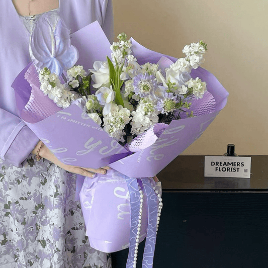 I like you Neon Colors Flower Wrapping Paper (20 sheets/bag) - Elegant Supply