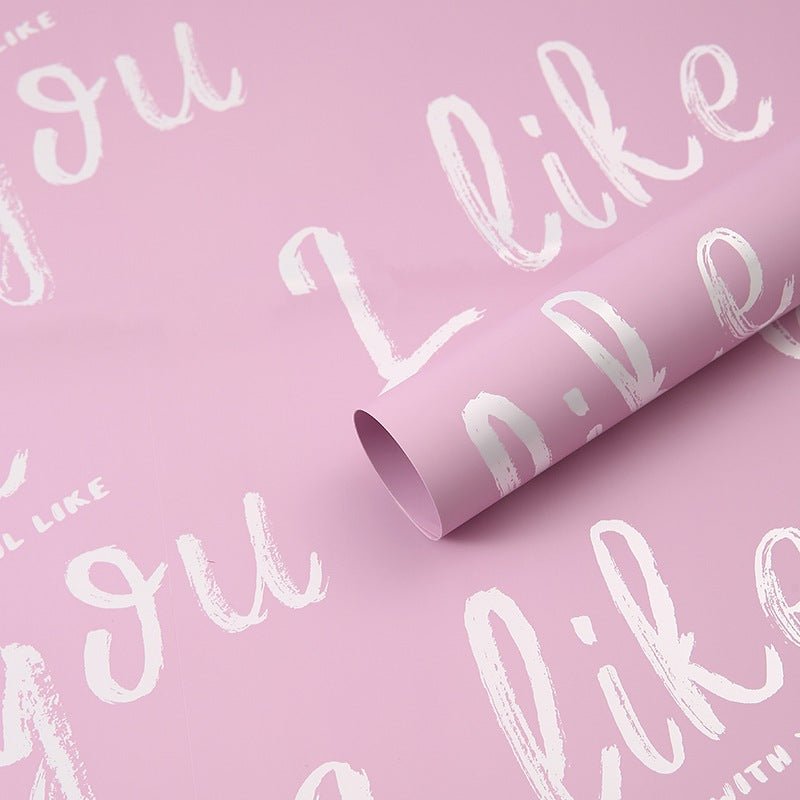 I like you Neon Colors Flower Wrapping Paper (20 sheets/bag) - Elegant Supply