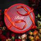 Large “Best” Round Flower Gift Box with Clear Lid & Handles - Elegant Supply