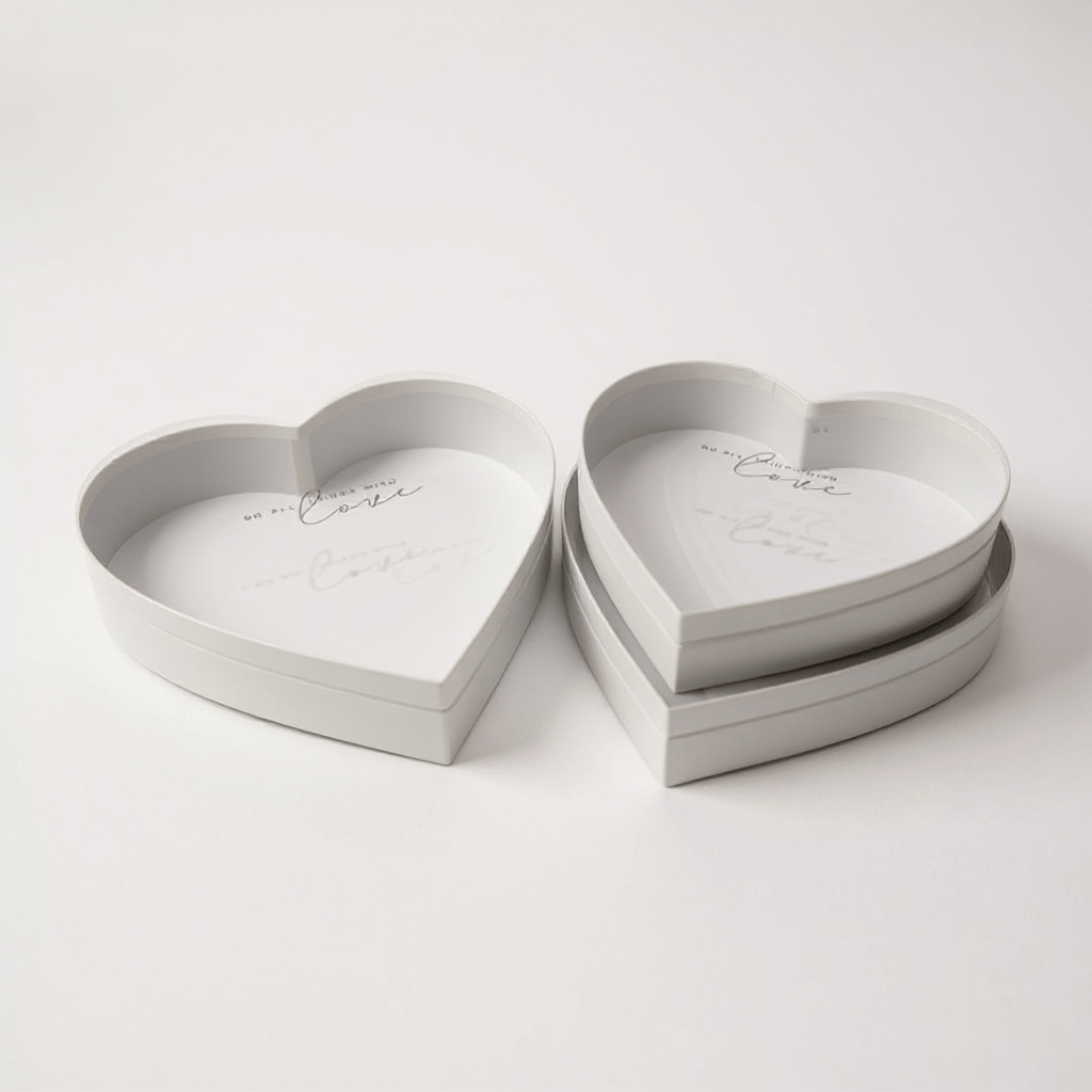 Large “Love Bloom” Heart Flower Gift Box with Clear Lid - Elegant Supply