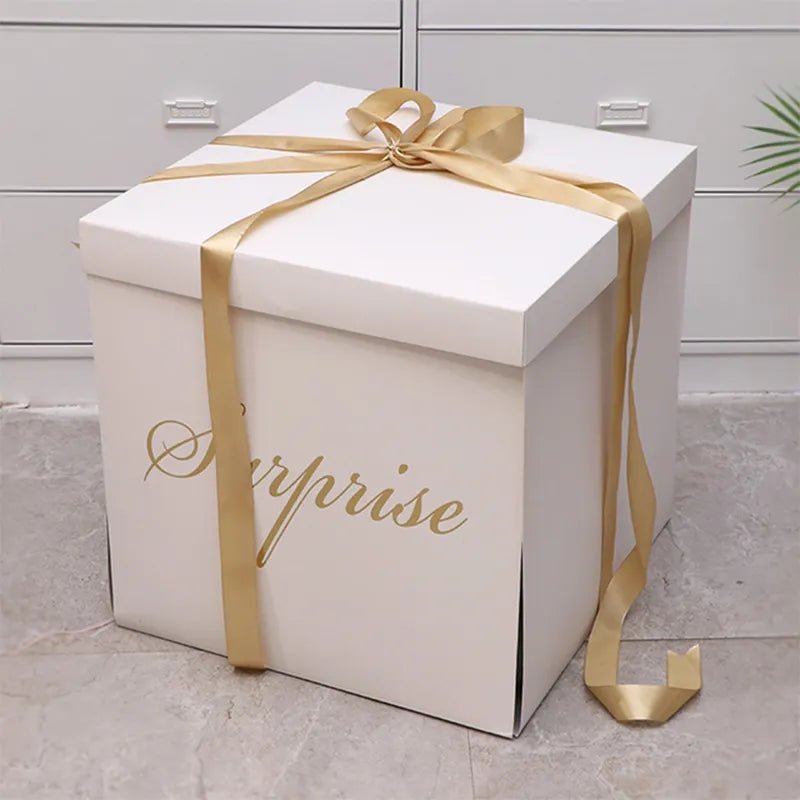 Large Open Surprise Gift Box - Various Colors - For Gender Reveal / Gift / Proposal - Elegant Supply