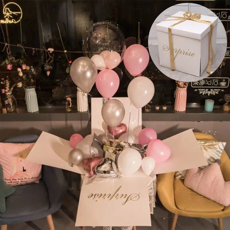 Large Open Surprise Gift Box - Various Colors - For Gender Reveal / Gift / Proposal - Elegant Supply