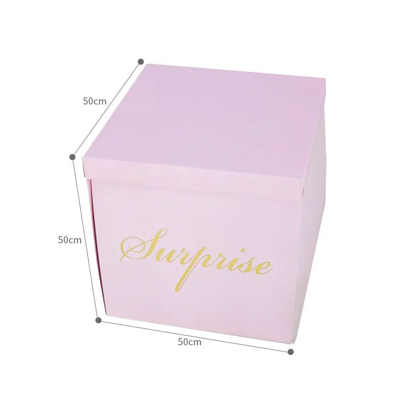 Large Open Surprise Gift Box - Various Colors - For Gender Reveal / Gift / Proposal - Elegant Supply
