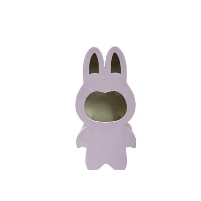 Large Velvet Labubu - Inspired Bunny Flower Gift Box - Elegant Supply