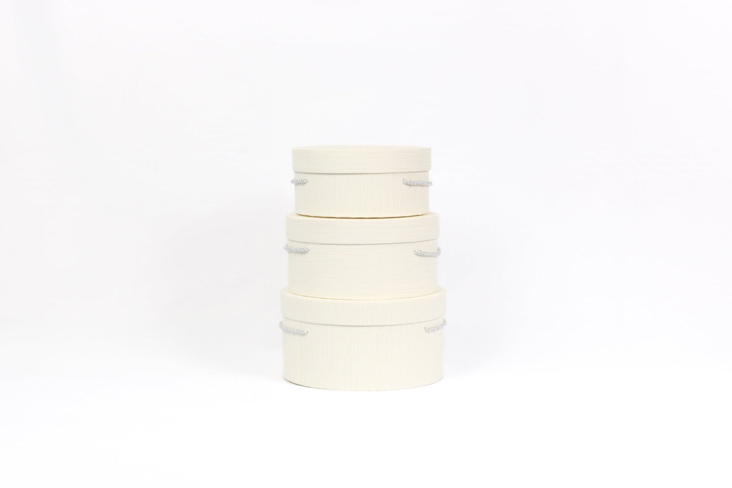 Line Textures Round Box with Handle - Elegant Supply