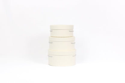 Line Textures Round Box with Handle - Elegant Supply