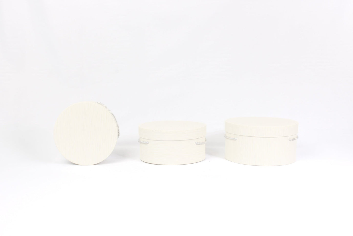 Line Textures Round Box with Handle - Elegant Supply