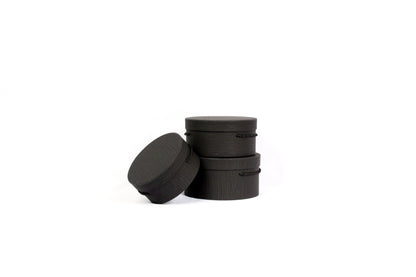 Line Textures Round Box with Handle - Elegant Supply