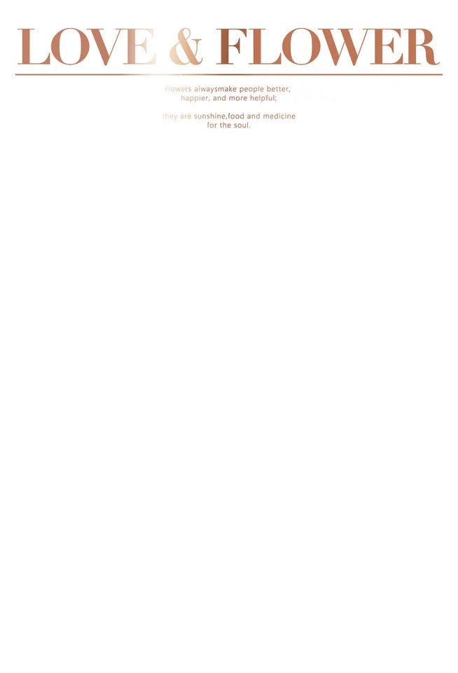 Love and Flower Gold Foil Waterproof Flower Wrapping Paper (10 sheets/bag) - Elegant Supply