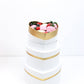 Luxury Gold Heart Flower Box with Lid - Elegant Supply