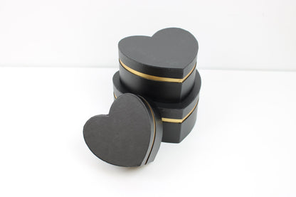 Luxury Gold Heart Flower Box with Lid - Elegant Supply