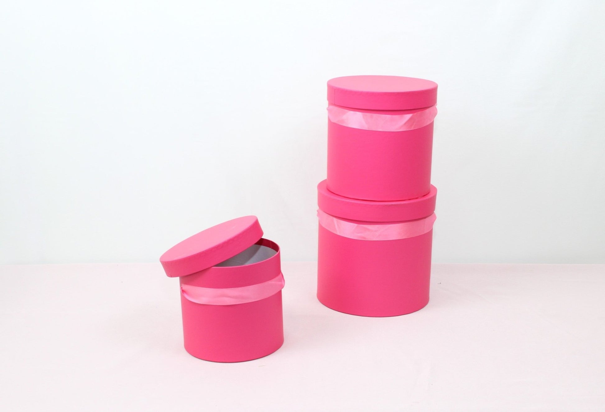 Macaroon Color Round Flower Hat Box with Lid - Elegant Supply