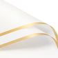 Matte Gold Line Flower Wrapping Paper (20pcs/bag) - Elegant Supply