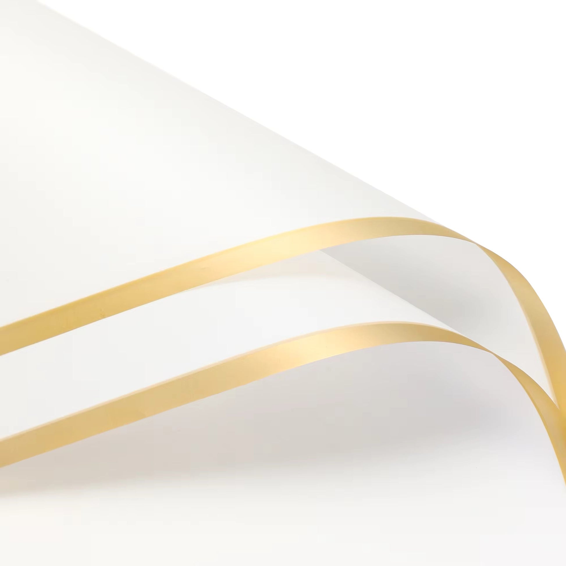 Matte Gold Line Flower Wrapping Paper (20pcs/bag) - Elegant Supply