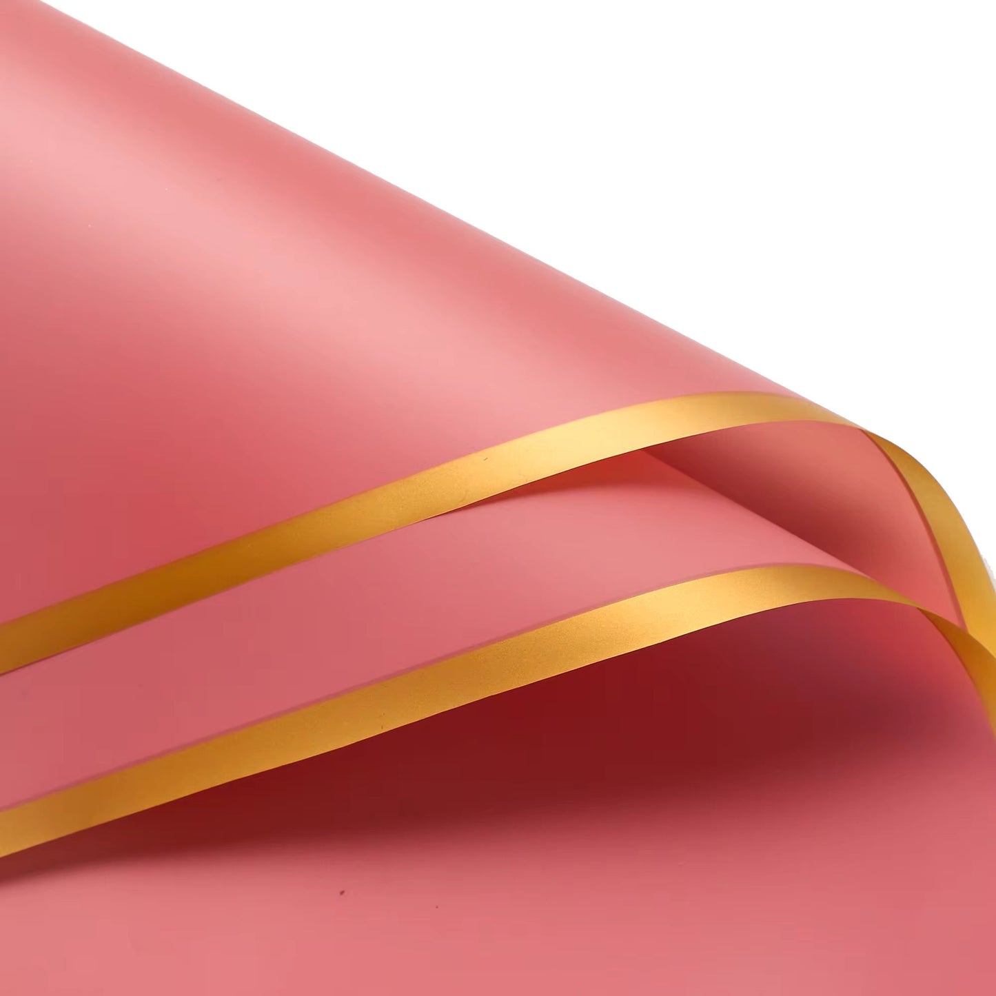 Matte Gold Line Flower Wrapping Paper (20pcs/bag) - Elegant Supply