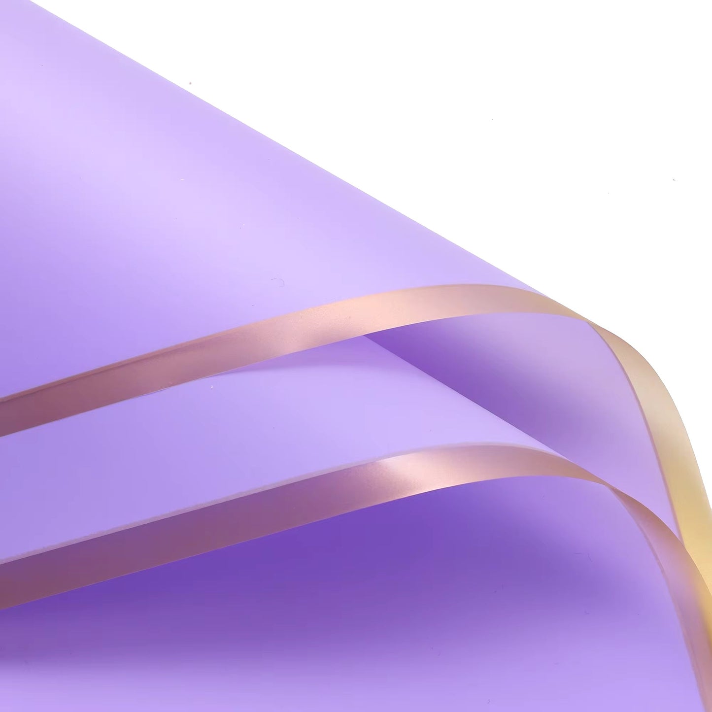 Matte Gold Line Flower Wrapping Paper (20pcs/bag) - Elegant Supply