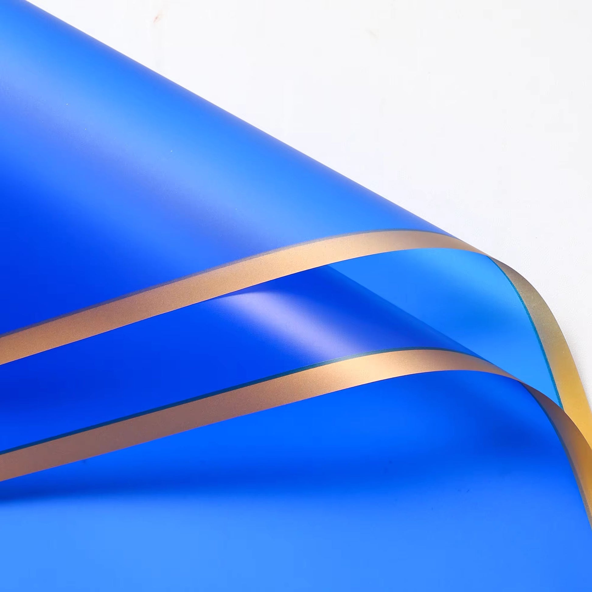 Matte Gold Line Flower Wrapping Paper (20pcs/bag) - Elegant Supply