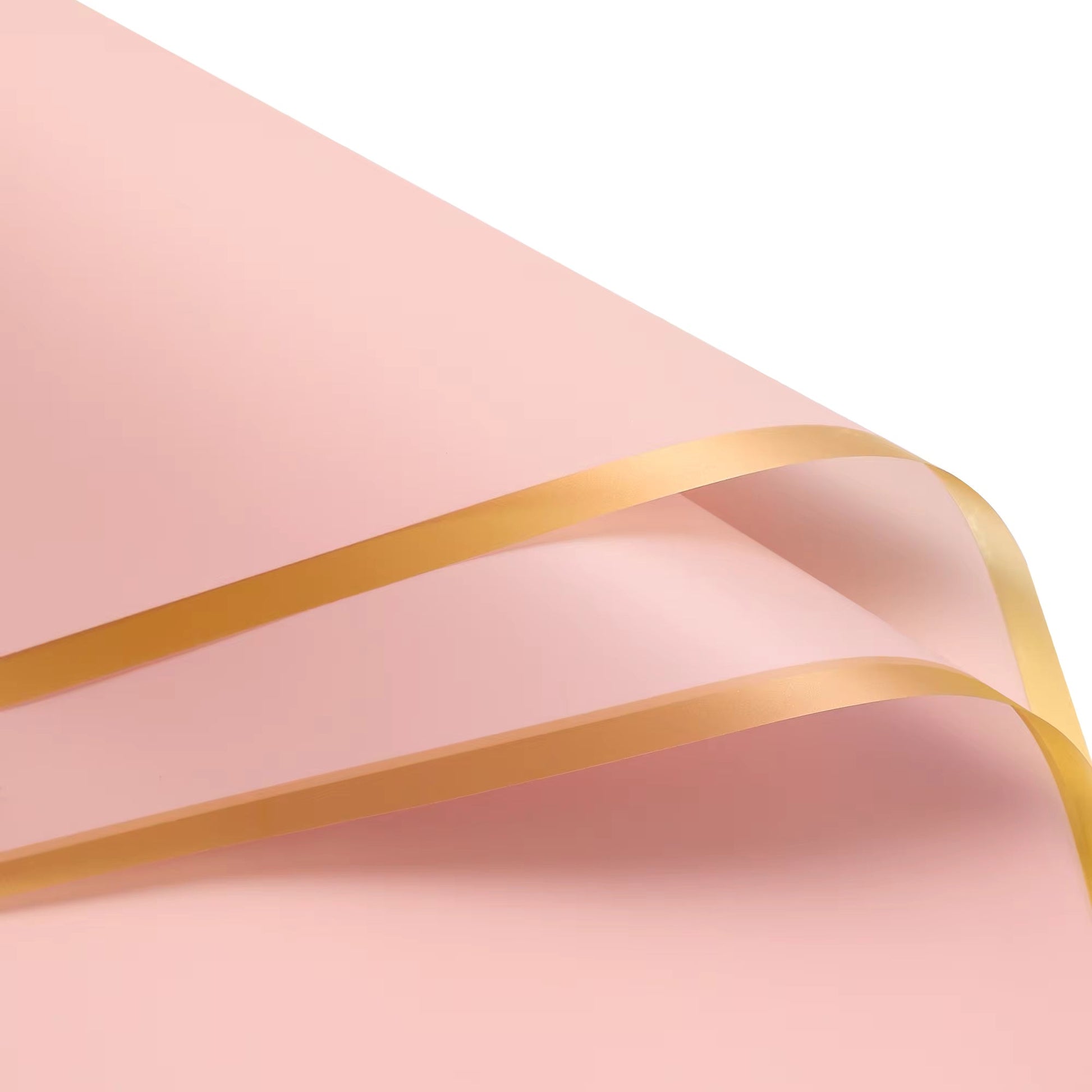 Matte Gold Line Flower Wrapping Paper (20pcs/bag) - Elegant Supply