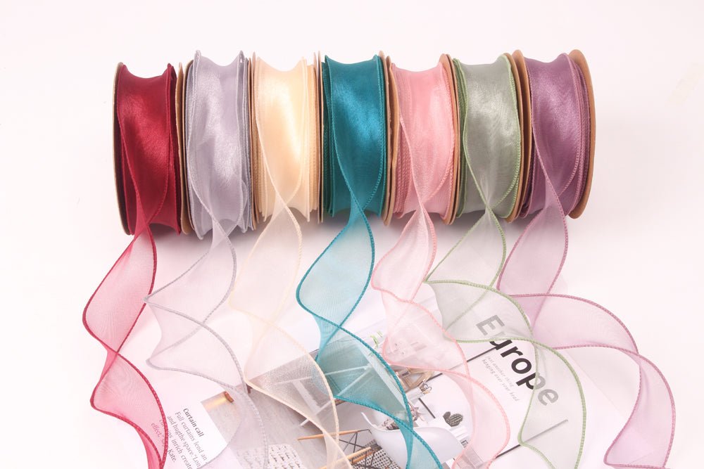 Mesh Silk Ribbon Roll For Flower Bouquet & Gift Wrapping - Elegant Supply