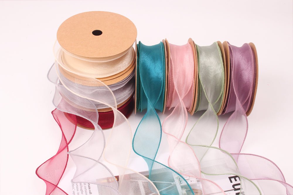Mesh Silk Ribbon Roll For Flower Bouquet & Gift Wrapping - Elegant Supply