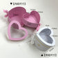 Mini Two - Layer Heart Flower Box with Clear Lid & Ribbon - Elegant Supply
