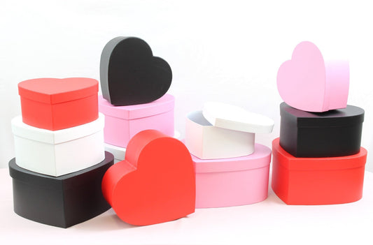 Minimalist Solid Color Heart Flower Gift Box - Elegant Supply