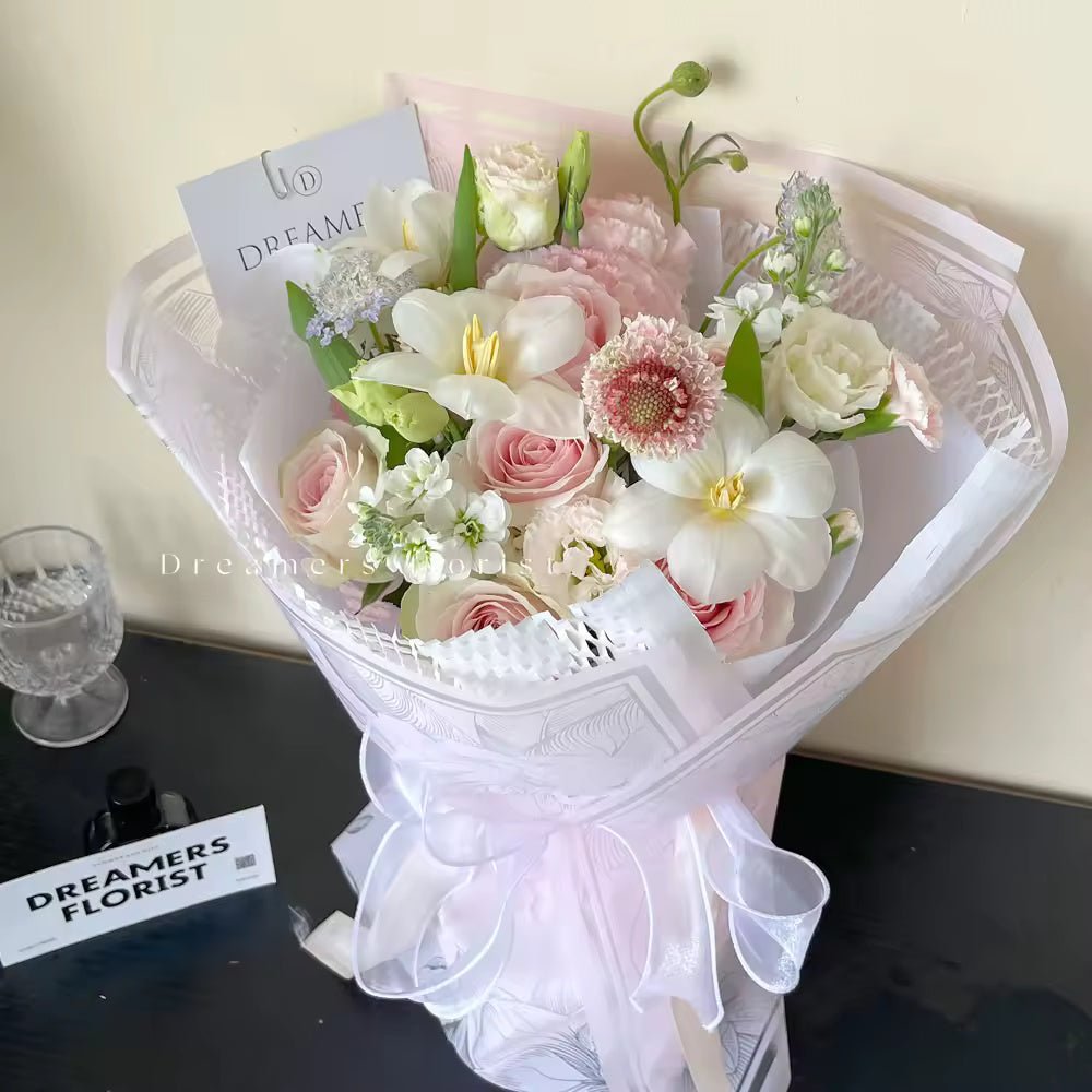 Mulan Edge Flower Wrapping Paper (20pcs/bag) - Elegant Supply