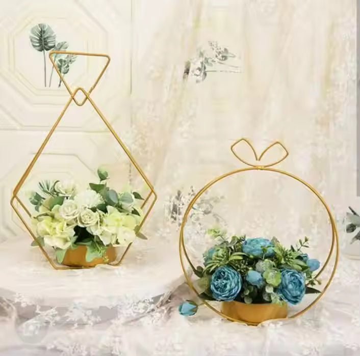 Nordic Metallic Flower Vase for Centerpieces - Elegant Supply