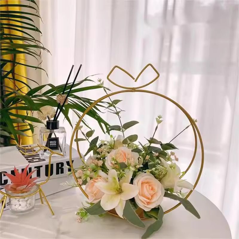 Nordic Metallic Flower Vase for Centerpieces - Elegant Supply