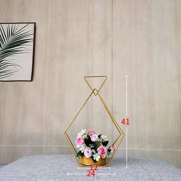 Nordic Metallic Flower Vase for Centerpieces - Elegant Supply