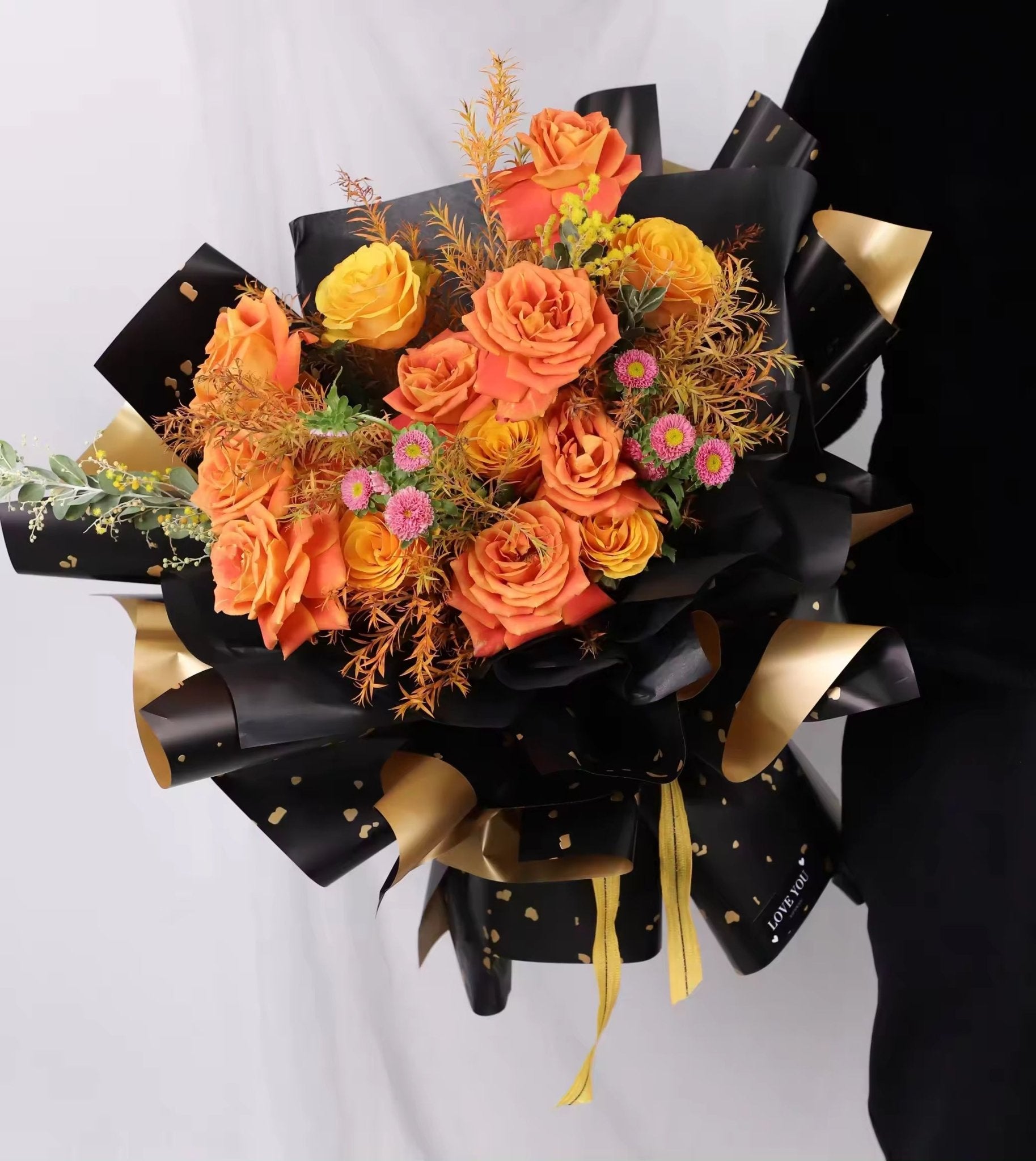 Nordic Style Gilt Gold Flower Wrapping Paper (20pcs/bag) - Elegant Supply