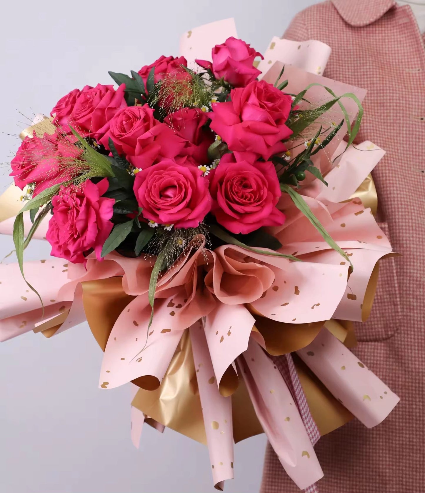 Nordic Style Gilt Gold Flower Wrapping Paper (20pcs/bag) - Elegant Supply