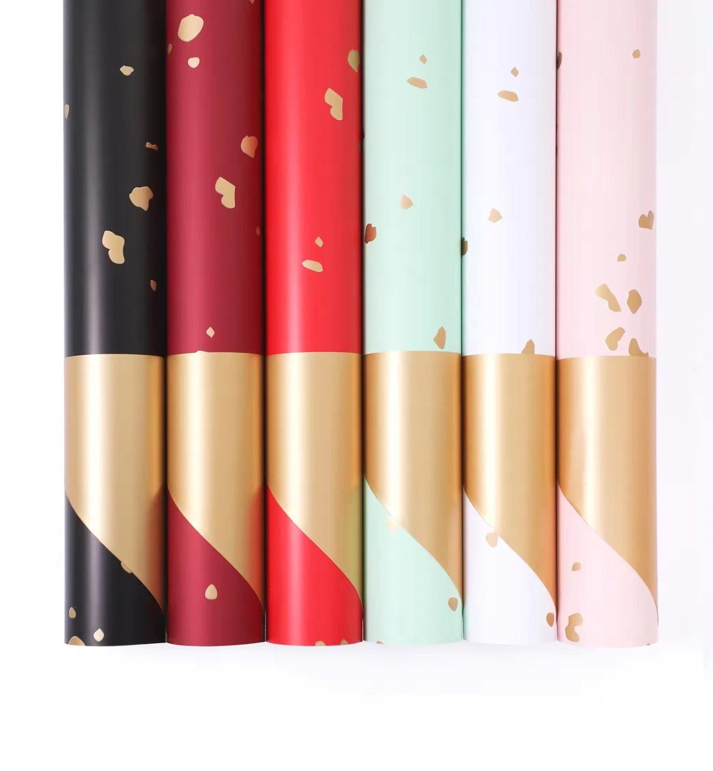 Nordic Style Gilt Gold Flower Wrapping Paper (20pcs/bag) - Elegant Supply