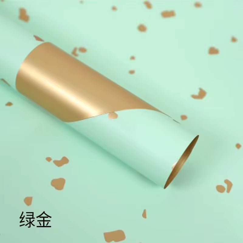 Nordic Style Gilt Gold Flower Wrapping Paper (20pcs/bag) - Elegant Supply