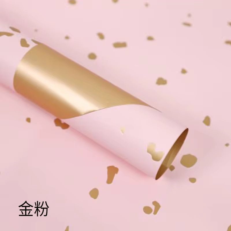 Nordic Style Gilt Gold Flower Wrapping Paper (20pcs/bag) - Elegant Supply