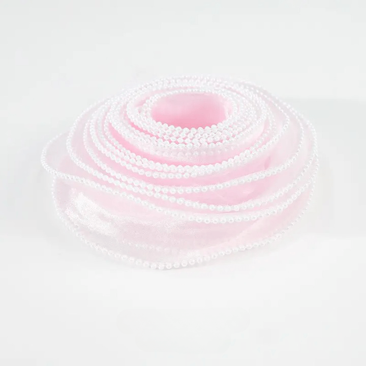 Pearl Mesh Ribbon Roll For Flower Bouquet & Gift Wrapping - Elegant Supply