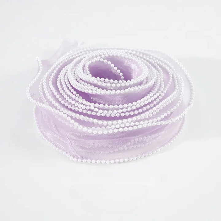 Pearl Mesh Ribbon Roll For Flower Bouquet & Gift Wrapping - Elegant Supply