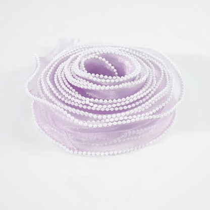 Pearl Mesh Ribbon Roll For Flower Bouquet & Gift Wrapping - Elegant Supply