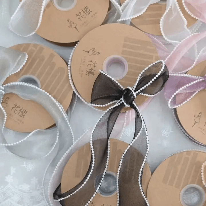 Pearl Mesh Ribbon Roll For Flower Bouquet & Gift Wrapping - Elegant Supply