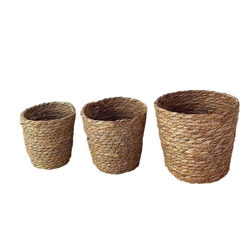 Plastic Woven Imitation Flower Basket / Bucket - Elegant Supply
