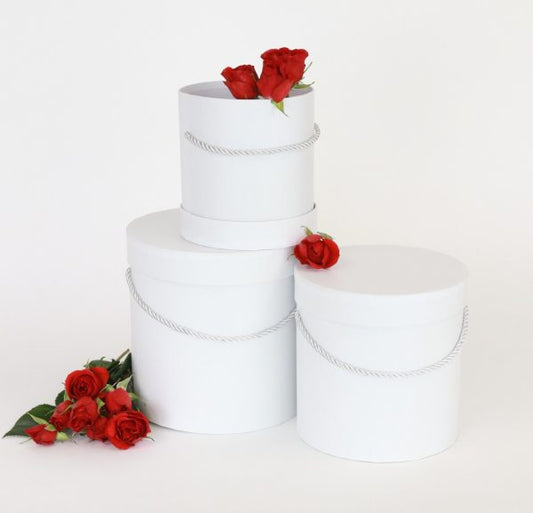 Simple Solid Color Round Hat Flower Box