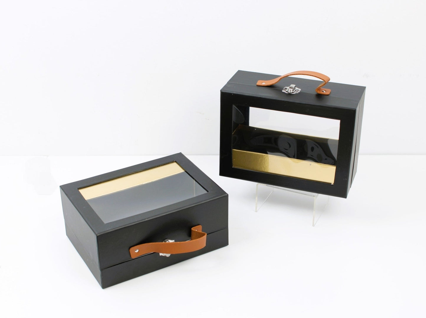 Rectangle Flower Gift Box with Handle and Clear Window - Elegant Supply