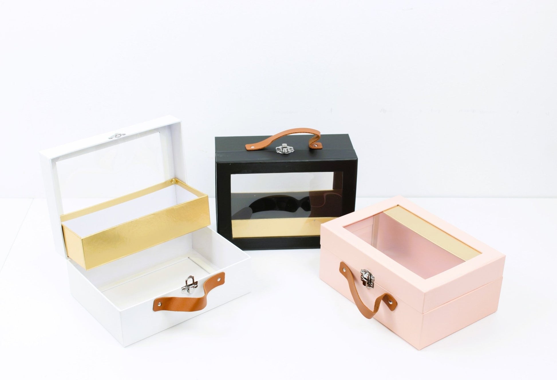 Rectangle Flower Gift Box with Handle and Clear Window - Elegant Supply