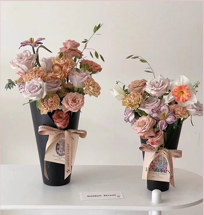 Rigid Cone Flower Box with liner included - Elegant Supply