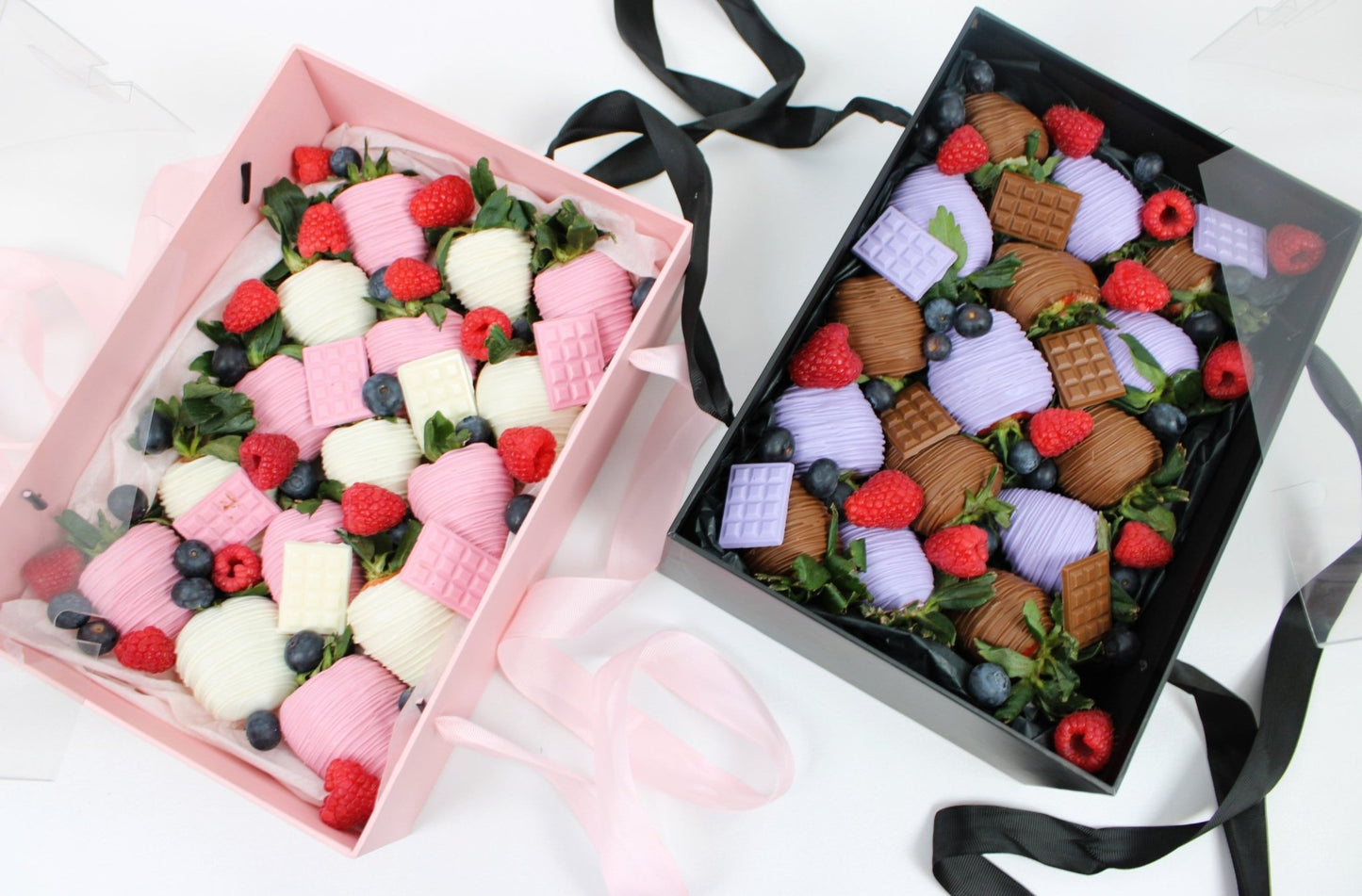 Rigid Rectangle Flower Gift Box with Clear Lid and Handles - Elegant Supply