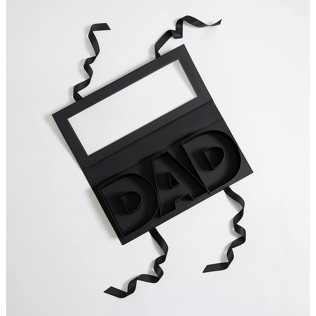 Fillable DAD Letters Flower Gift Box with Clear Lid
