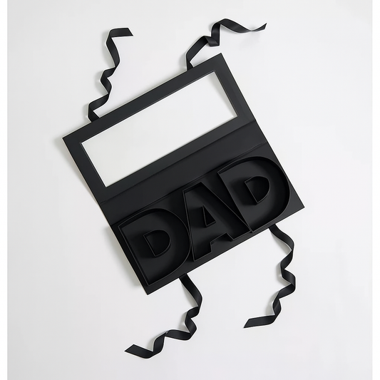Fillable DAD Letters Flower Gift Box with Clear Lid