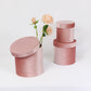 Velvet Round Flower Hat Box with Lid
